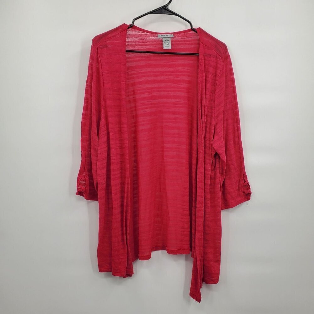 Catherines Shadow Stripe Open Drape Cardigan Wome… - image 2